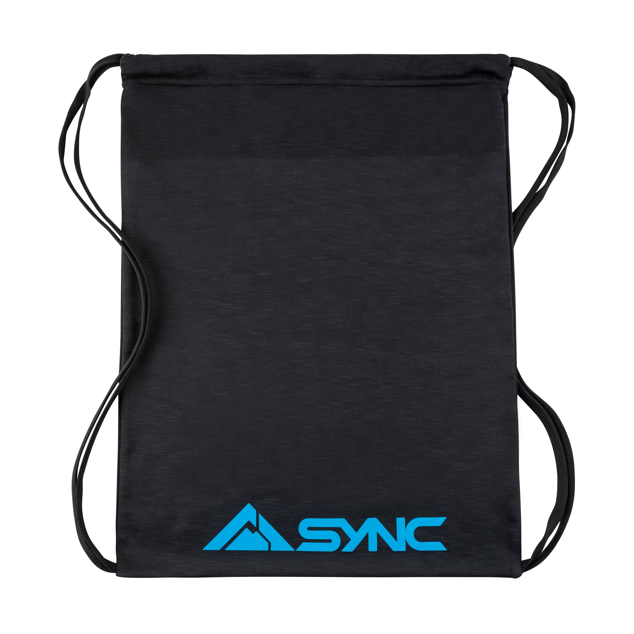 sync-performance-drawstring-bag-front-black-front