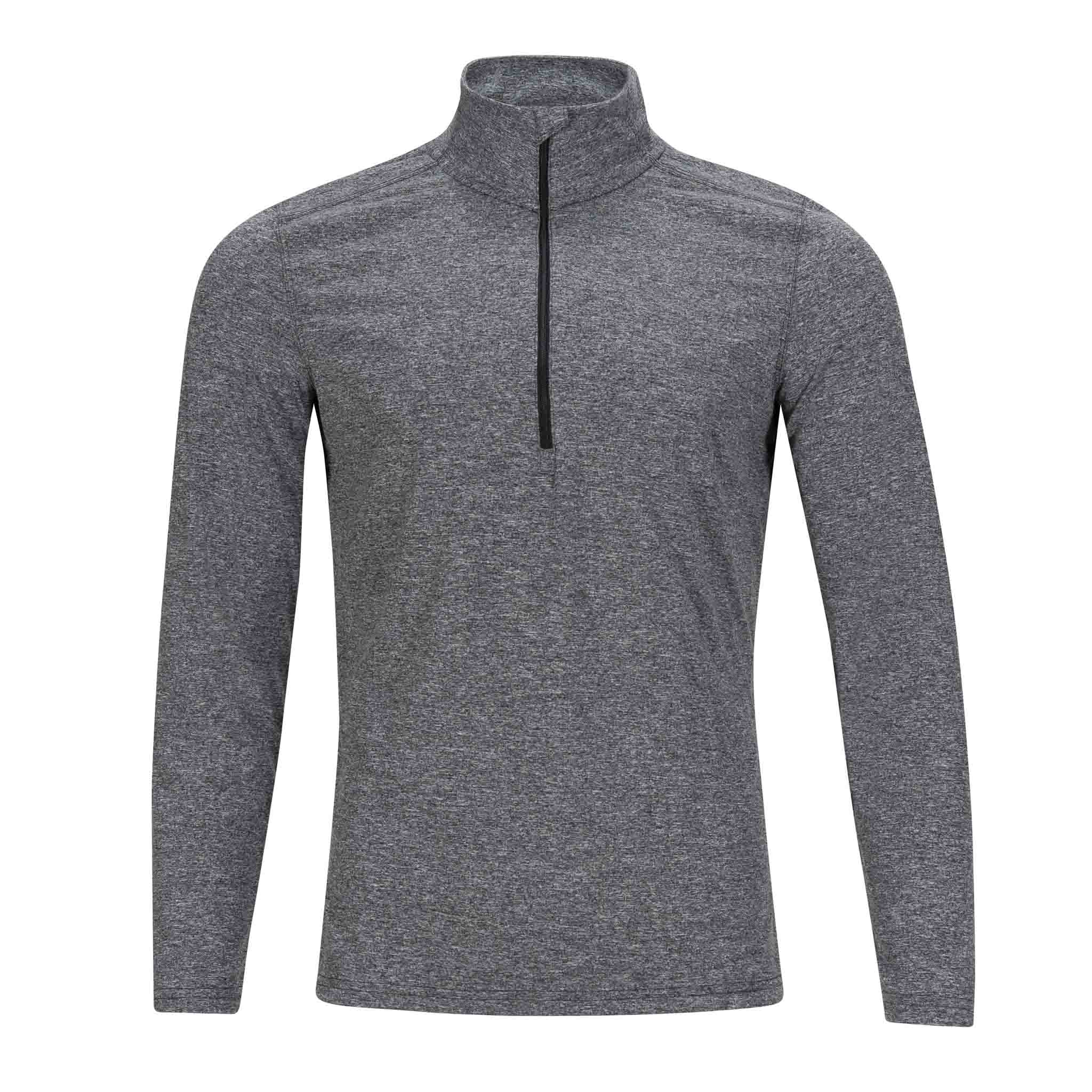 Mens-Deluge-Quarter-Zip-Grey-Front