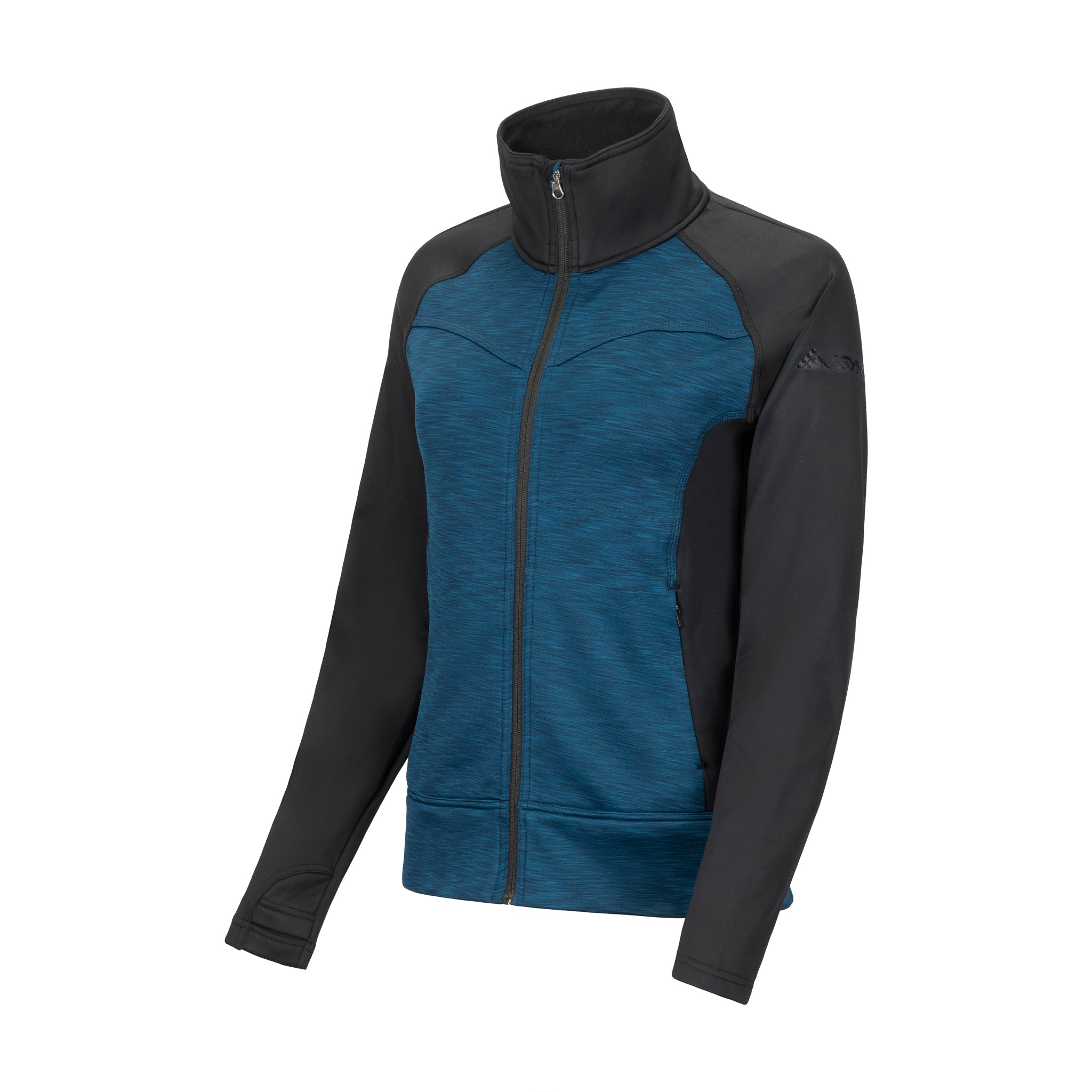 sync-performance-women's-benchmark-fleece-stellar-blue-side