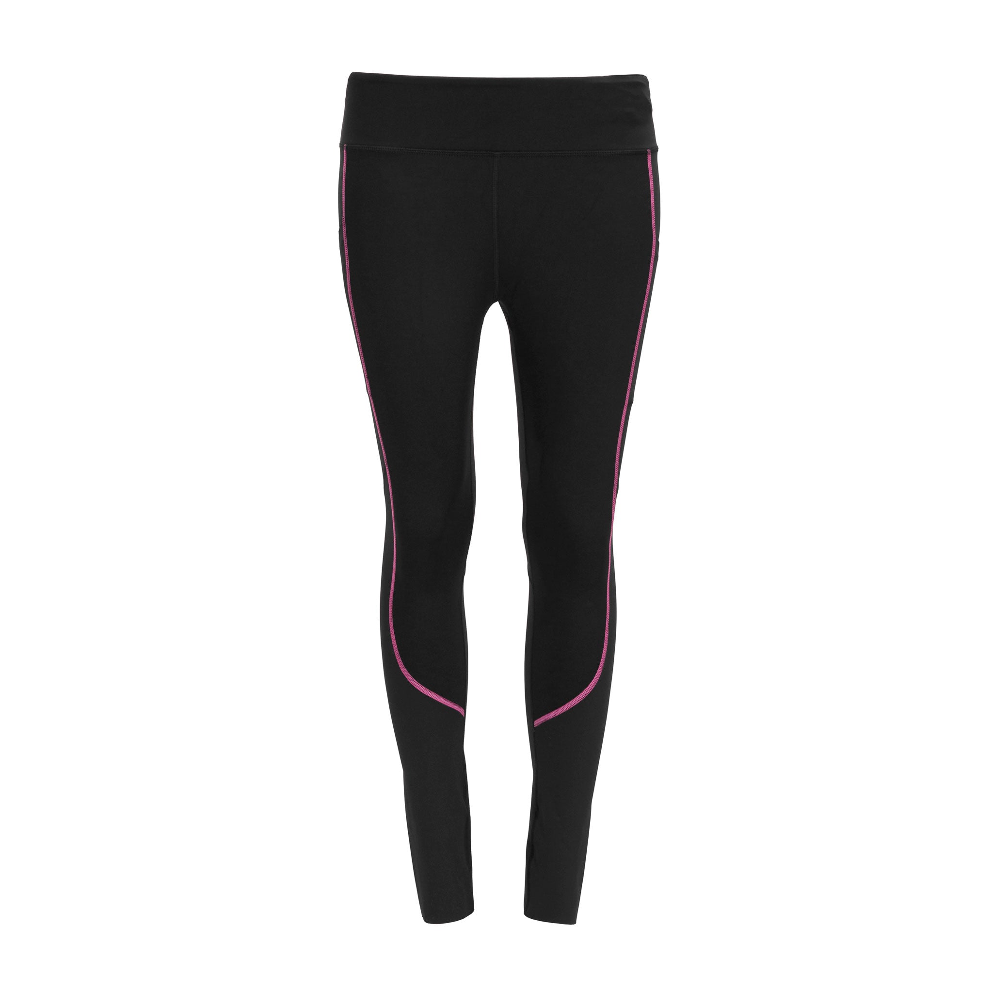 sync-performance-women's-compression-3/4-leggings-black-pink-front
