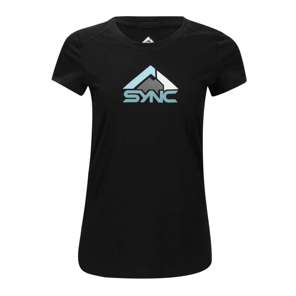 sync-performance-womens-logo-tee-black-front