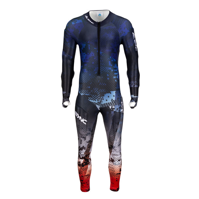 sync-performance-Kellen-Adult-Ski-Race-Suit-Blue-Front