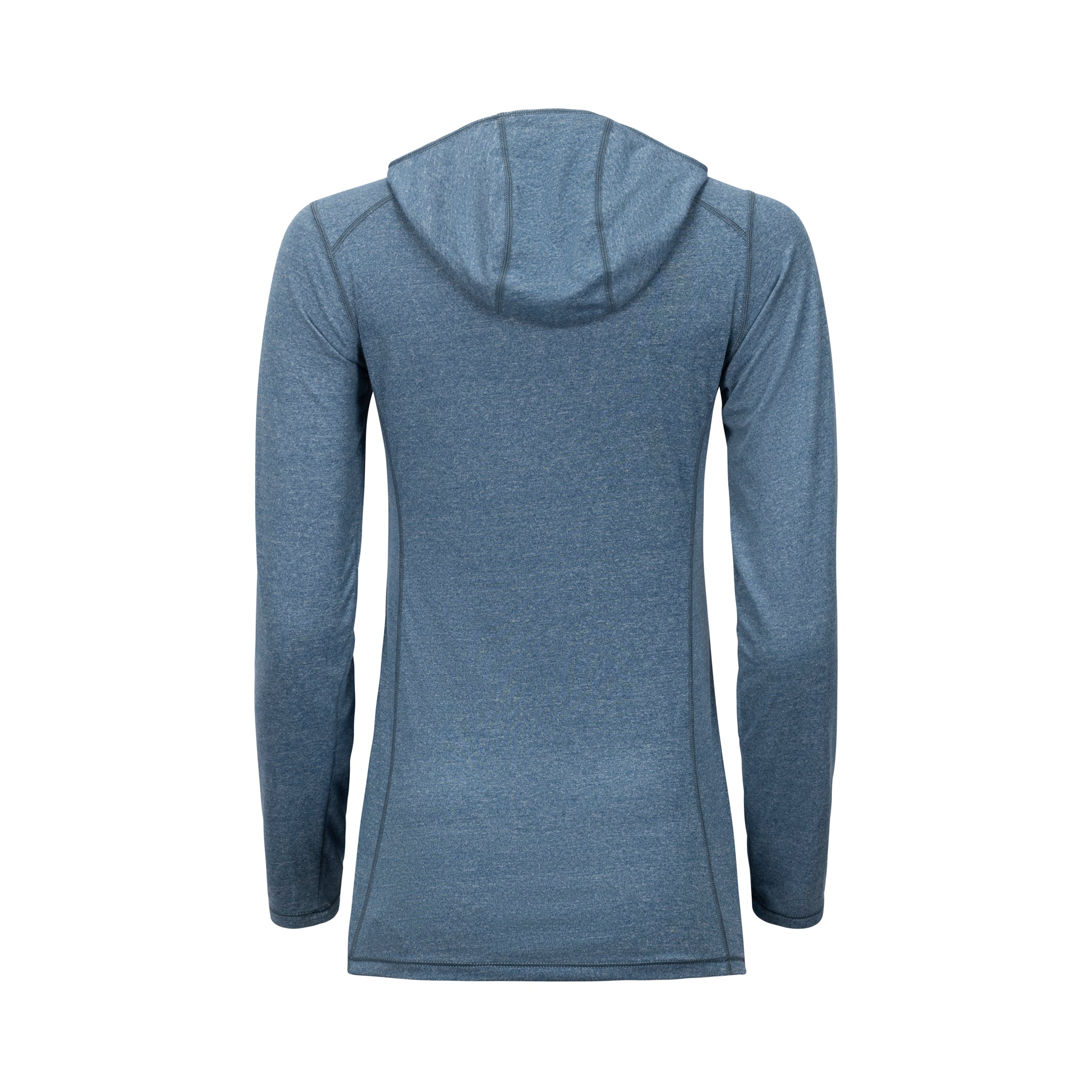sync-performance-women's-deluge-1/2-zip-hooded-long-sleeve-stellar-blue-back