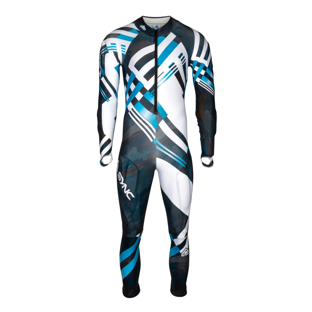 sync-performance-Berit-Adult-Ski-Race-Suit-Black-Blue-Front