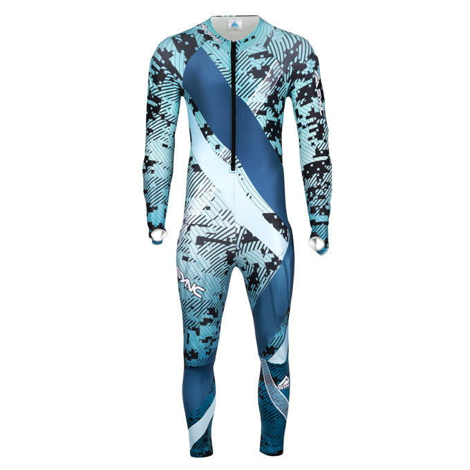 SYNC-Performance-Cleo-Kids-ski-race-suit-turquoise-front